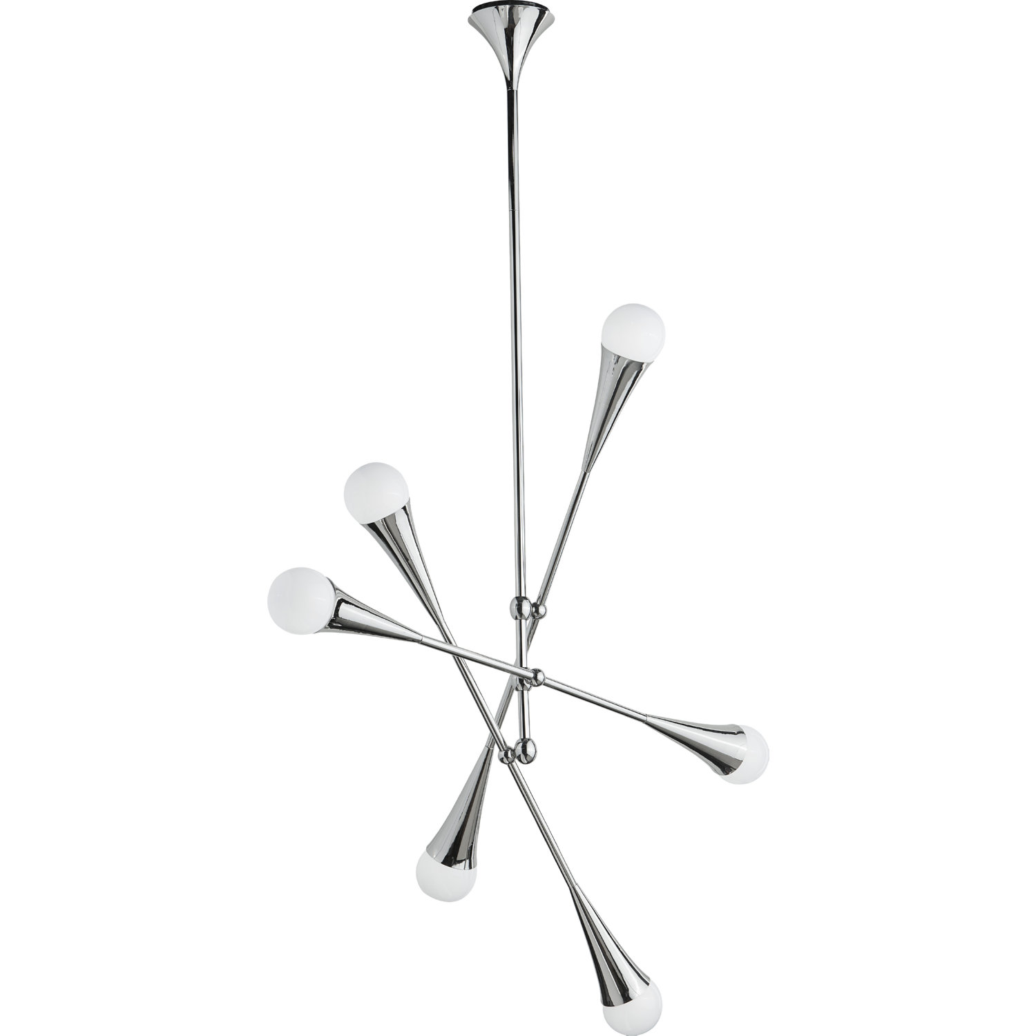 Zenith Ceiling Light In Nickel Plated Iron Glass By Sunpan
