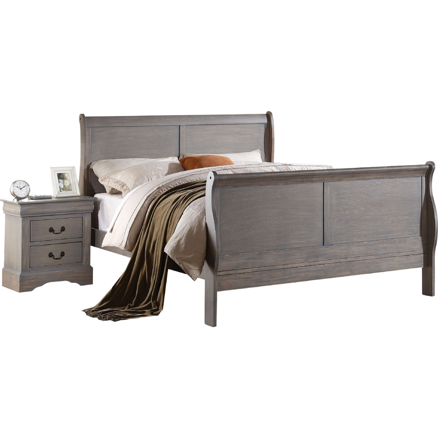 Acme 25515T Louis Philippe III Twin Bed in Antique Gray