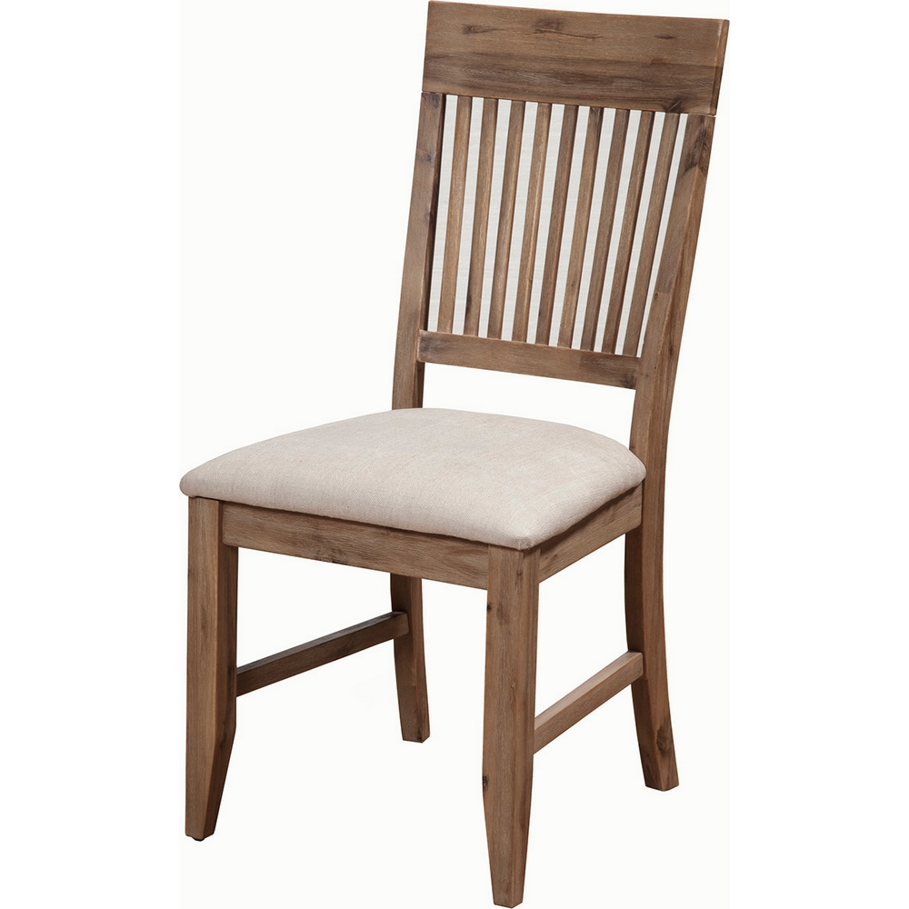 Alpine Furniture 881202 Aspen Slat Back Dining Chair in Iron Brush