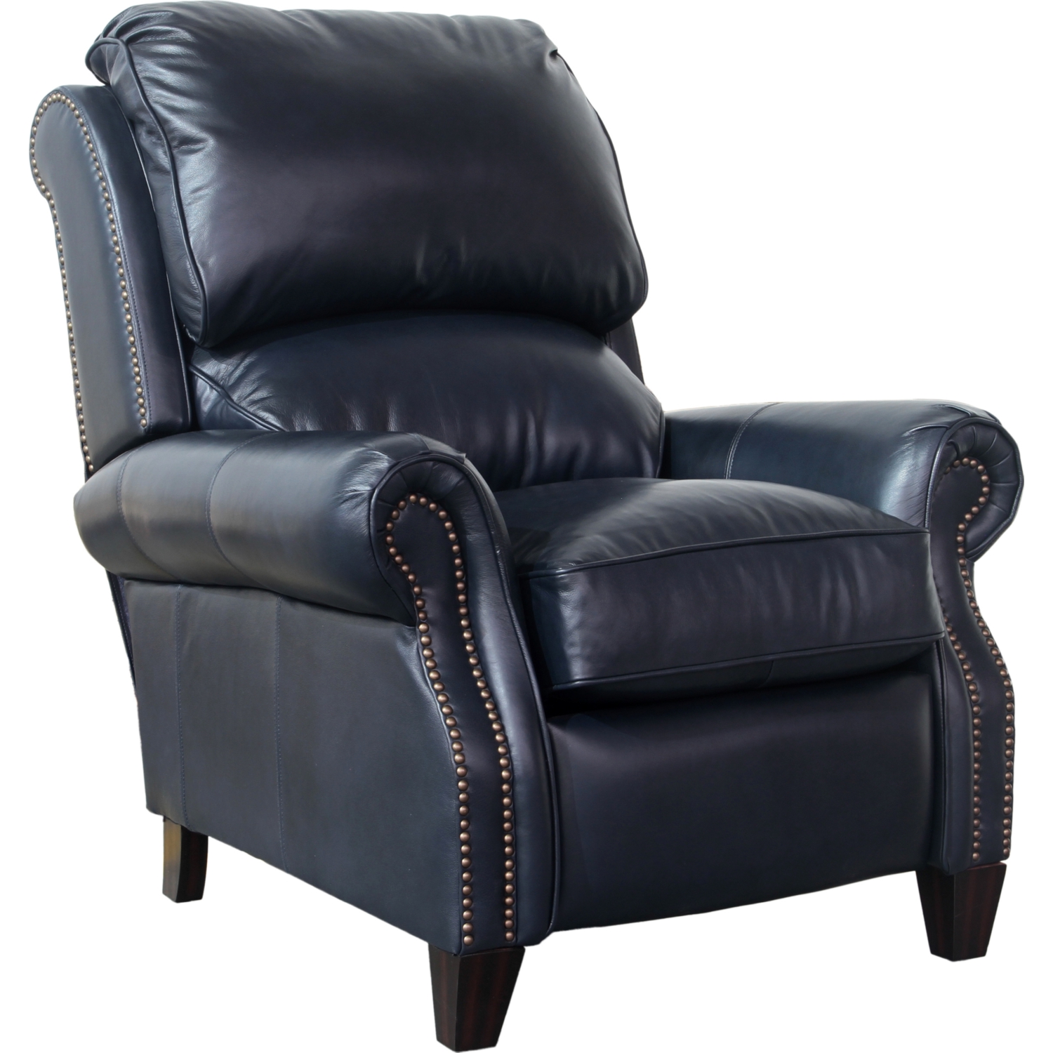 BarcaLounger 74440570047 Churchill Recliner in Shoreham Blue Leather