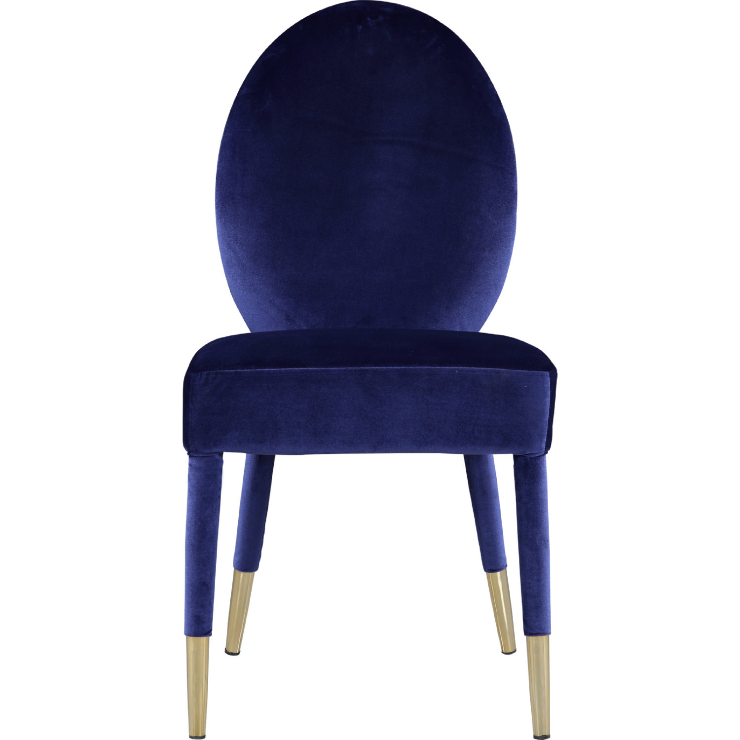 Chic Iconic Fdc9116 Dr Leverett Oval Back Dining Chair In Navy Blue Velvet Set Of 2
