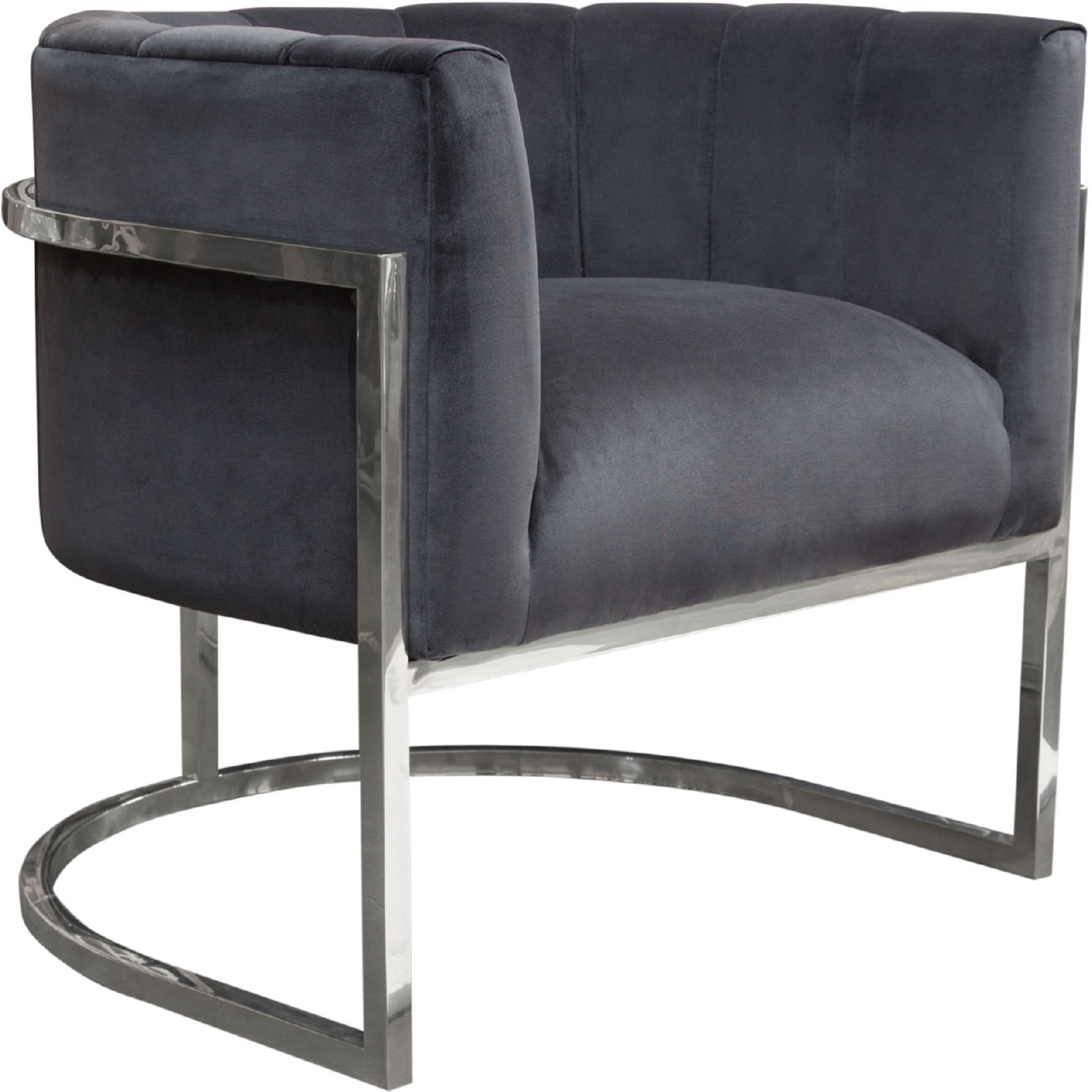 Diamond Sofa Pandorachmn Pandora Accent Chair In Tufted Midnight