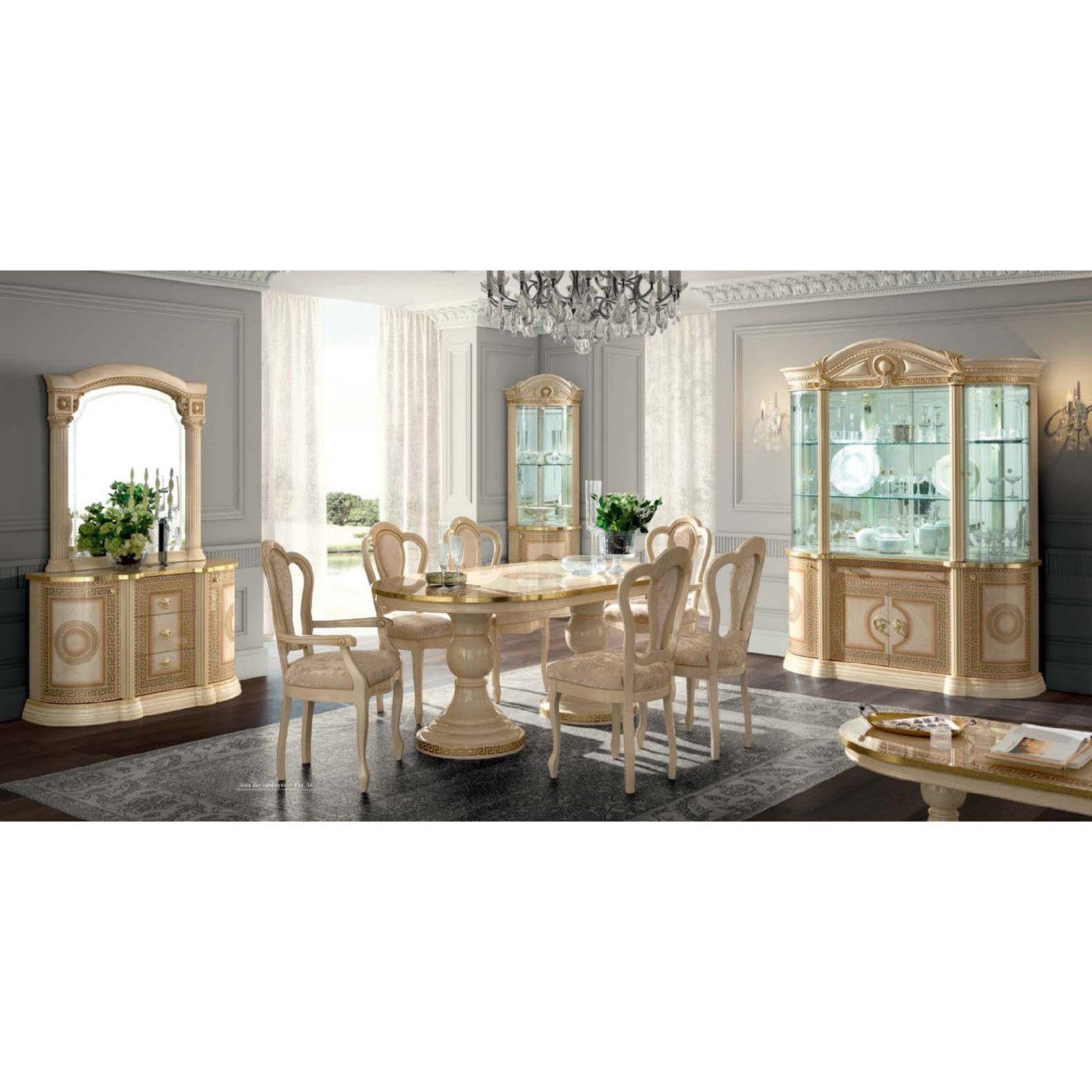 Camelgroup Italy Aida4dchinaivory Aida 4 Door China Cabinet W 2 Led Lights In Ivory camelgroup italy aida4dchinaivory aida 4 door china cabinet w 2 led lights in ivory