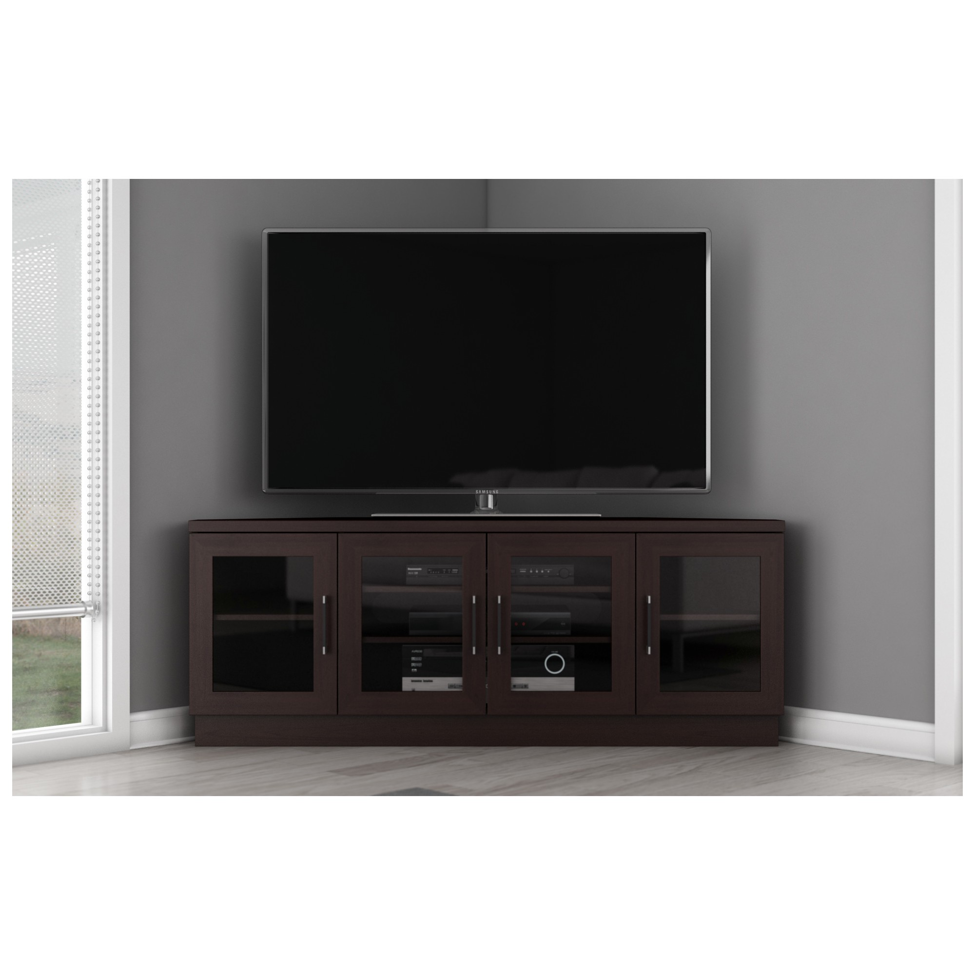 Furnitech FT60CCCW FT60CCCW 60" TV Stand Contemporary ...