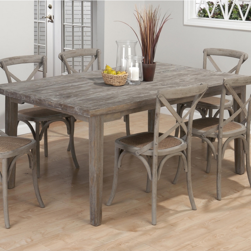 Jofran Driftwood Grey Coastal Collection 72" Rectangle Dining Table 856