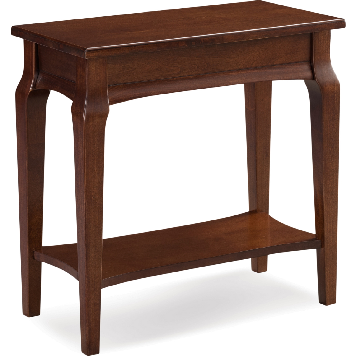 Leick 22005 Stratus Narrow Chairside End Table In Heartwood Cherry