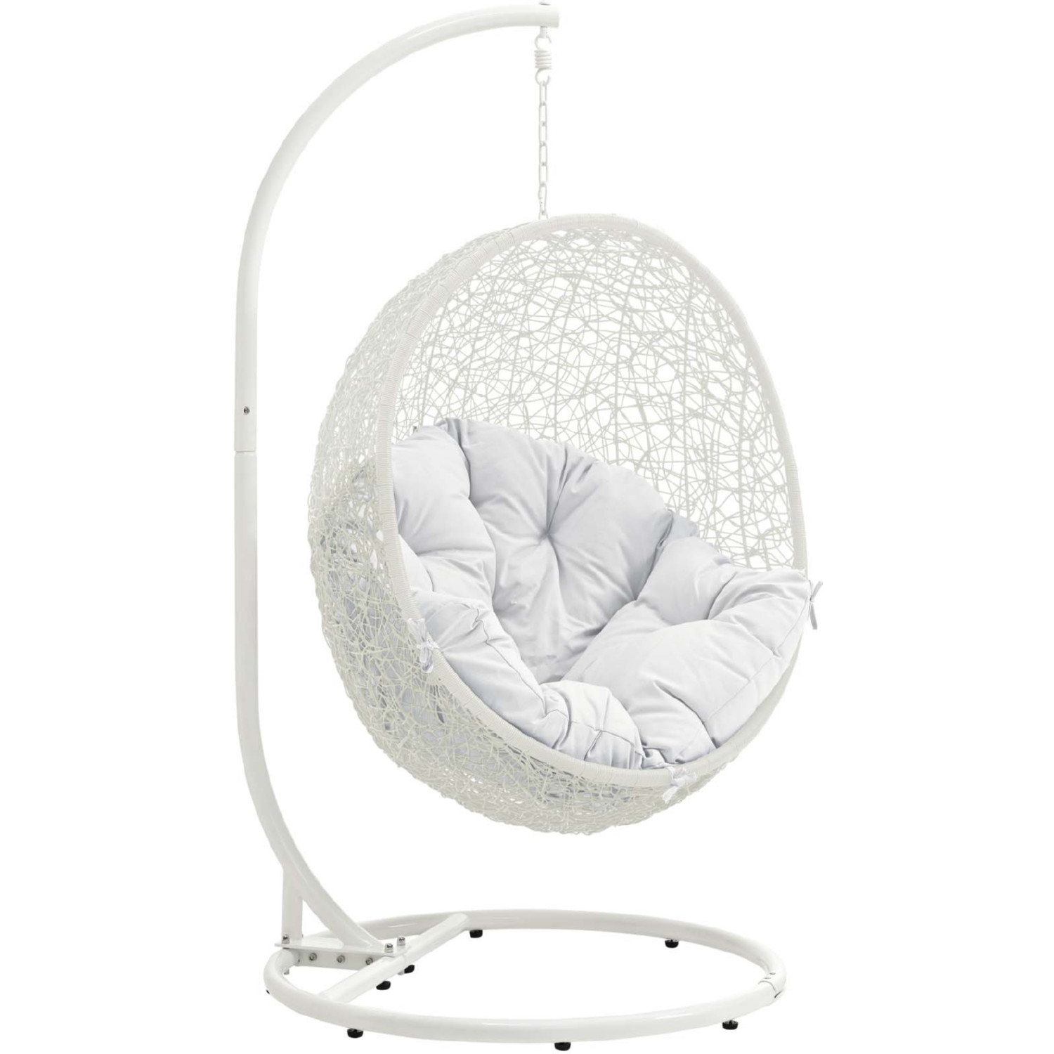 Modway Eei 2273 Whi Whi Hide Outdoor Patio Swing Chair W Stand In