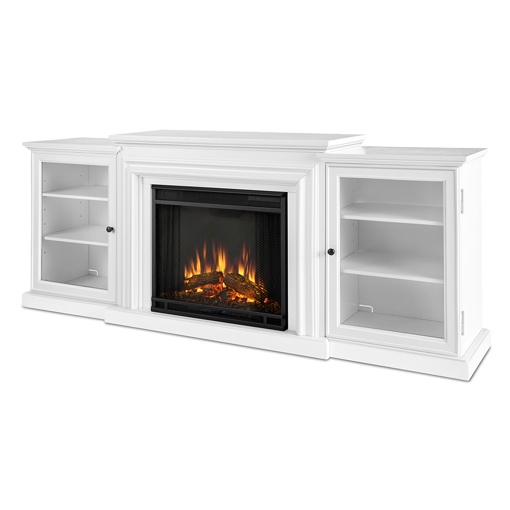 Real Flame 7740E-W Frederick 72" TV Stand Ventless Electric Fireplace White Real-Flame-7740E-W