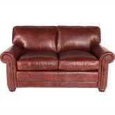 Hardwick Loveseat in Brown Cocoa Brompton Vintage Top Grain Leather
