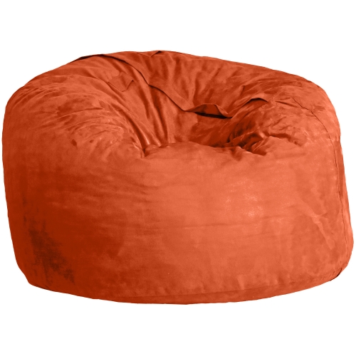Nuzzle Nest Beanbag Chair in Sunset Orange Microfiber
