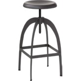 Colby Adjustable Bar Stool in Matte Gray & Powder Coated Steel