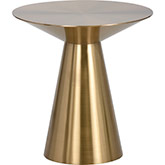 Carmel Side Table in Brushed Yellow Gold Stainless Steel