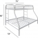 Tritan Twin over Full Bunk Bed in White Metal