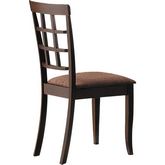 Cardiff Dining Chair in Espresso & Dark Brown Microfiber (Set of 2)