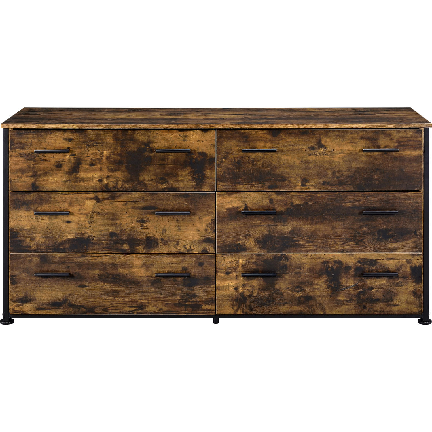 metal 6 drawer dresser Costway Dresser 6-Drawer Storage Cabinet 47" with Metal Legs and Handles New