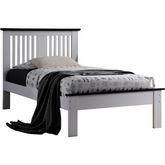 Brooklet Queen Bed in White & Black