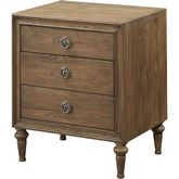 Inverness 3 Drawer Nightstand in Reclaimed Oak Finish