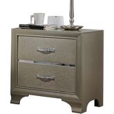 Carine Nightstand in Champagne