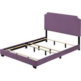 Haemon Queen Bed in Light Purple Fabric