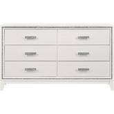 Haiden Dresser in White Finish & Silver