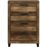 Morales Chest in Rustic Oak Finish Wood