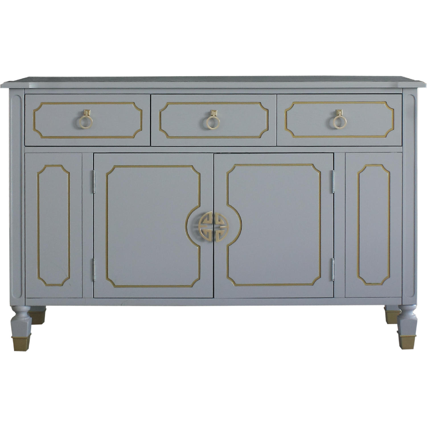 pearl grey dresser MOP Inlay Edge Floral 3 Drawer Dresser Grey