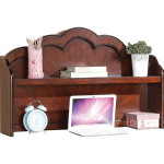 Cecilie Computer Hutch for Desk in Cherry