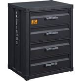 Cargo 4 Drawer Chest in Gunmetal Finish