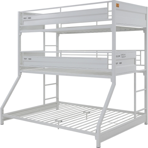 Cargo Twin over Twin over Full Triple Bunk Bed in Gunmetal Finish
