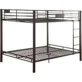 Kaleb Queen over Queen Bunk Bed in Sandy Black Metal