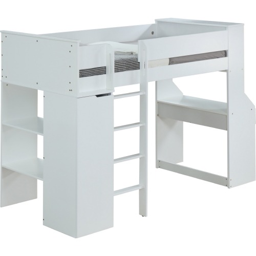 Ragna Twin Loft Bed in White