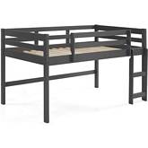 Lara Twin Loft Bed in Gray Finish