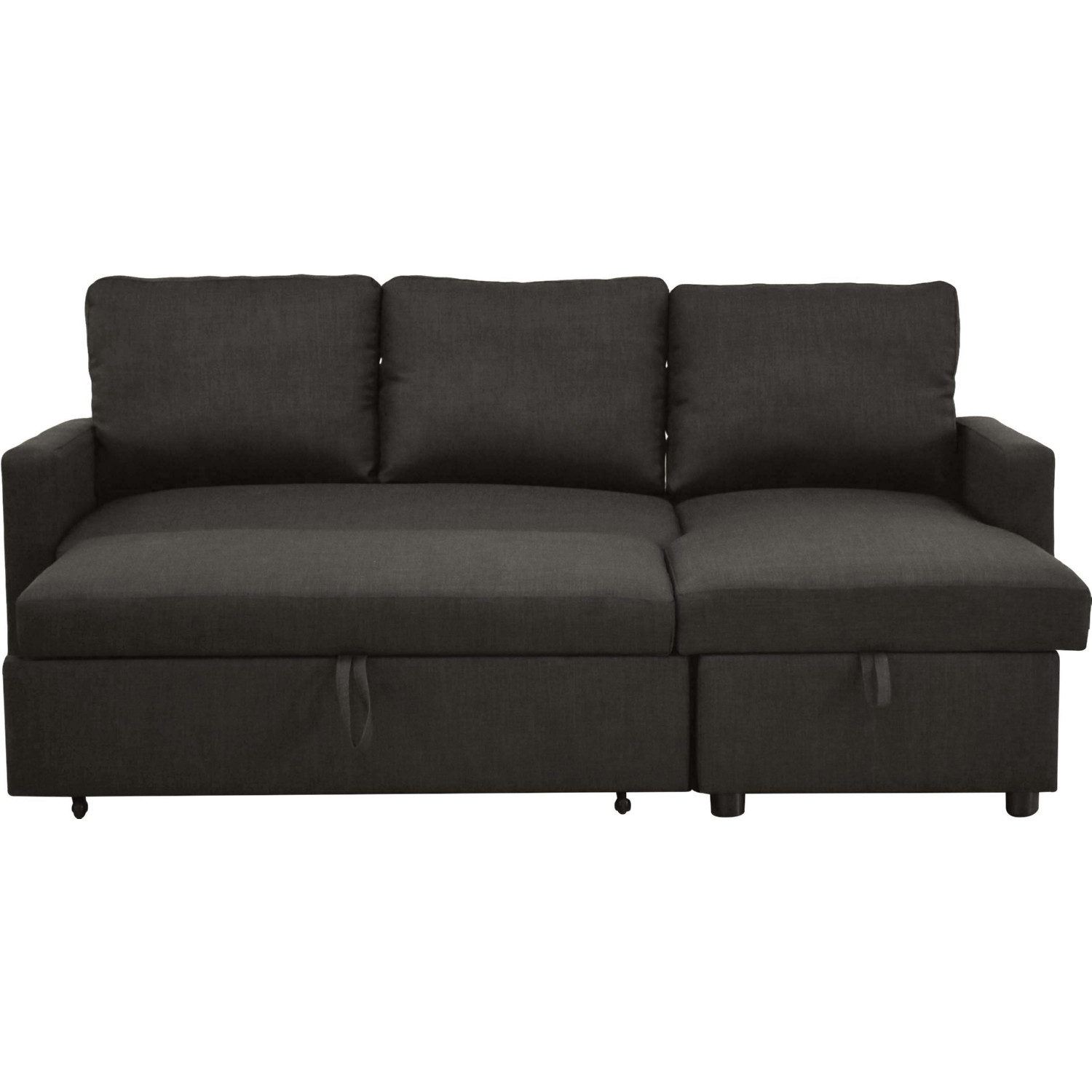 Hiltons Sectional Sofa With Sleeper And Storage Charcoal Linen Matttroy
