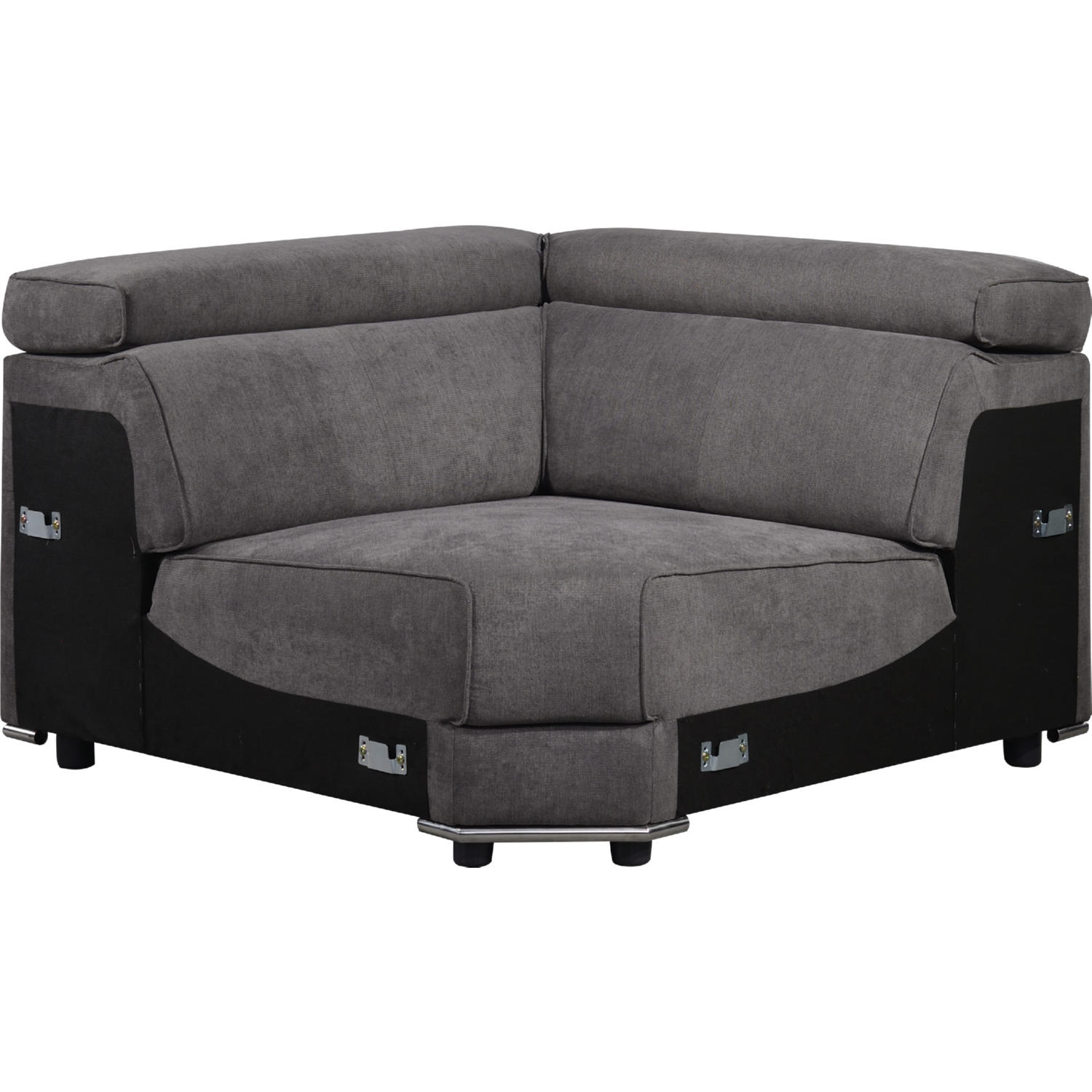 Acme 53721 Alwin Modular Wedge Unit in Dark Gray Fabric