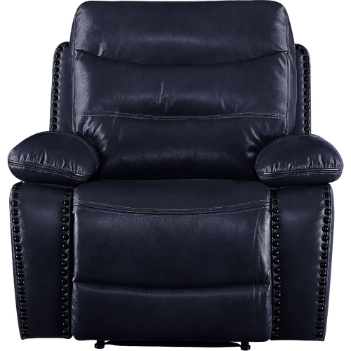 Aashi Power Recliner in Navy Leather Gel Match