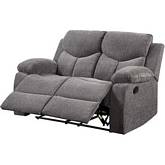 Kalen Dual Reclining Loveseat in Gray Chenille