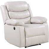 Eilbra Power Recliner in Beige Leatherette