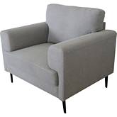 Kyrene Accent Chair in Light Gray Linen