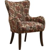 Gabir Accent Chair in Fabric & Espresso