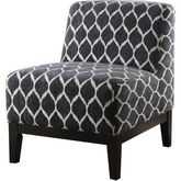 Hinte Accent Chair in Dark Blue Chenille