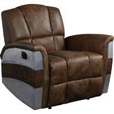 Brancaster Power Recliner in Brown Top Grain Leather & Aluminum