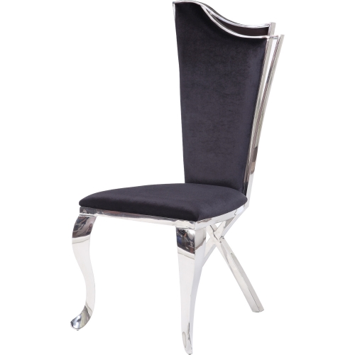 Cyrene Dining Chair in Fabric & Stainless Steel (Set of 2)