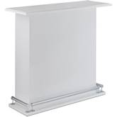 Kite Bar Table with Storage in High Gloss White