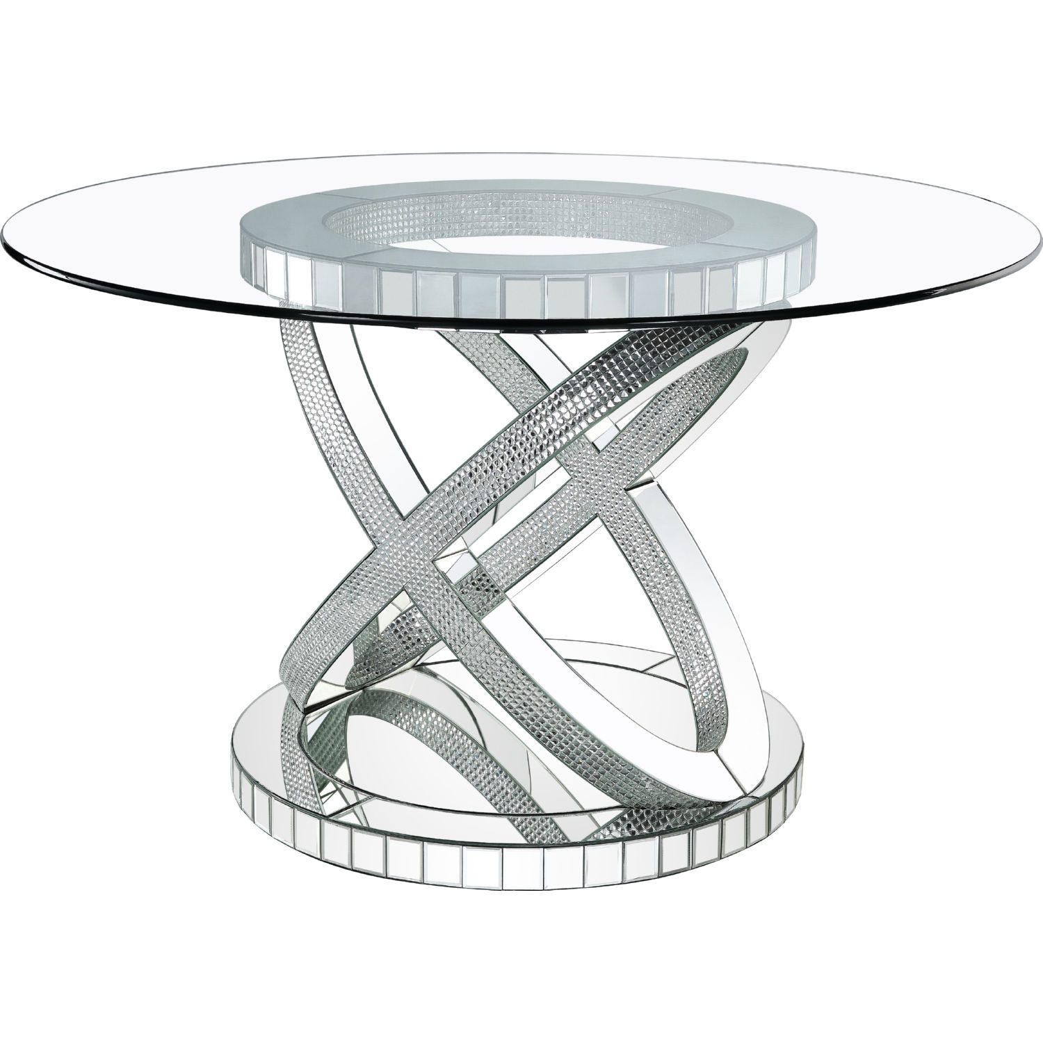Acme 72950 Ornat 52 Round Pedestal, 52 Round Dining Table Set