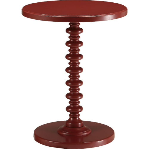 Acton End Table in Red Finish