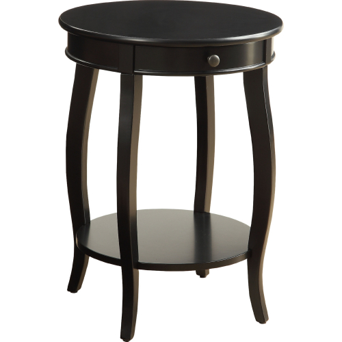 Alysa End Table in Black Finish Wood
