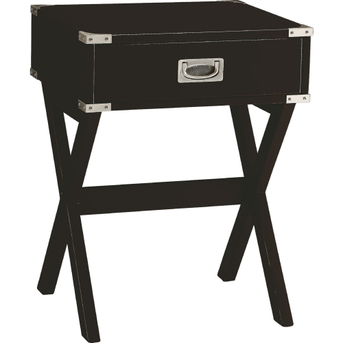 Babs End Table in Black Finish Wood
