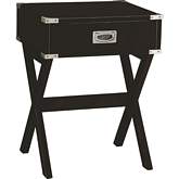 Babs End Table in Black Finish Wood
