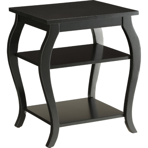 Becci End Table in Black Finish Wood