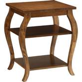 Becci End Table in Walnut Finish Wood